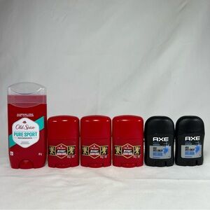Mixed Bundle Men Deodorant Stick Old Spice & AXE Travel Size ~ Total 6 PK * READ